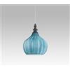 Gea luce CLEOFE S/11 - LAMPADARIO SOSPESO 1 LUCE ATTACCO E27 IN VETRO COLORE COBALTO D.23CM