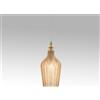 Gea luce CLEOFE S/12 - LAMPADARIO SOSPESO 1 LUCE ATTACCO E27 IN VETRO COLORE AMBRA D.18CM