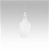 Gea luce CLEOFE S/12 - LAMPADARIO SOSPESO 1 LUCE ATTACCO E27 IN VETRO COLORE BIANCO D.18CM