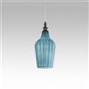 Gea luce CLEOFE S/12 - LAMPADARIO SOSPESO 1 LUCE ATTACCO E27 IN VETRO COLORE COBALTO D.18CM