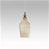 Gea luce CLEOFE S/12 - LAMPADARIO SOSPESO 1 LUCE ATTACCO E27 IN VETRO COLORE OCRA D.18CM