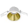 Gea luce GFA620- FARETTO DA INCASSO BIANCO OPACO E ORO LUCIDO 1 LUCE ATTACCO GU10 D.9CM