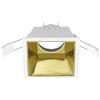 Gea luce GFA623- FARETTO DA INCASSO BIANCO OPACO E ORO LUCIDO 1 LUCE ATTACCO GU10 QUADRATO 9CM