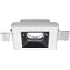 Gea luce GFA630- FARETTO IN GESSO FINITURA NERA DA INCASSO 1 LUCE ATTACCO GU10 12X12CM