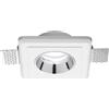 Gea luce GFA634- FARETTO IN GESSO FINITURA CROMO DA INCASSO 1 LUCE ATTACCO GU10 12X12CM D.6,9CM