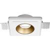Gea luce GFA635- FARETTO IN GESSO FINITURA RAME GIALLO DA INCASSO 1 LUCE ATTACCO GU10 12X12CM D.6,9CM
