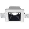 Gea luce GFA640- FARETTO IN GESSO FINITURA NERA DA INCASSO 1 LUCE ATTACCO GU10 12X12CM 7,6X7,6M