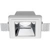 Gea luce GFA641- FARETTO IN GESSO FINITURA CROMO DA INCASSO 1 LUCE ATTACCO GU10 12X12CM 7,6X7,6M