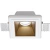 Gea luce GFA642- FARETTO IN GESSO FINITURA RAME GIALLO DA INCASSO 1 LUCE ATTACCO GU10 12X12CM 7,6X7,6M