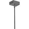 Gea luce GAETA BI SP/3 - KIT CON ROSONE DA 45CM PER BINARIO GAETA ART.SP/1 NERO