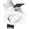 Gea luce GFA880N- FARETTO DA INCASSO REGOLABILE TONDO BIANCO LED 4000K 180LM 3W D.4CM ALLUMINIO