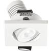 Gea luce GFA890C- FARETTO DA INCASSO REGOLABILE QUADRATO BIANCO LED 3000K 170LM 3W 4X4CM ALLUMINIO