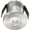 Gea luce GFA900C- FARETTO DA INCASSO A MOLLA IN ALLUMINIO A LED 3000K 170LM 3W COLORE NICKEL D.3,5CM