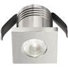 Gea luce GFA902N- FARETTO DA INCASSO A MOLLA IN ALLUMINIO A LED 4000K 180LM 3W COLORE NICKEL QUADRATO 3,2X3,2CM