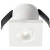 Gea luce GFA903N- - FARETTO DA INCASSO A MOLLA IN ALLUMINIO A LED 4000K 180LM 3W COLORE BIANCO QUADRATO 3,2X3,2CM