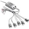 Gea luce GFA923C- MODULO DA 5 FARETTI LED 3000K 750LM 5X1W D.2CM DA INCASSO COLORE ALLUMINIO