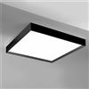 Gea luce AOI P/G - PLAFONIERA ALLUMINIO NERO A LED 3000-4000K 6000-6300lm 80W DIMMERABILE