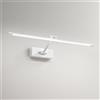 Gea luce GAP441C- APPLIQUE A PARETE IN METALLO BIANCO OPACO A LED 3000K 473LM 8W 48,4CM
