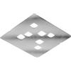 Gea luce GISELLE P/G - PLAFONIERA COLORE ACCIAIO E BIANCO 7 LUCI ATTACCO GX53 54CM