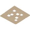 Gea luce GISELLE P/G - PLAFONIERA COLORE BIANCO e TORTORA 7 LUCI ATTACCO GX53 54CM