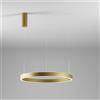 Gea luce CRISEIDE S/1P - LAMPADARIO A SOSPENSIONE 1 LUCE DIMMERABILE A LED 3000K 4200LM 80W D.80CM ORO