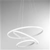 Gea luce IOLE S/3 - LAMPADARIO A SOSPENSIONE BIANCO LED 3000K 3000LM 60W DIMMERABILE 3 CERCHI