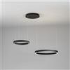 Gea luce CRISEIDE S/2D - LAMPADARIO A SOSPENSIONE 2 LUCI LED 3000K 3000LM 60W(25W+35W) DIMNERABILE NERO