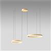Gea luce CRISEIDE S/2D - LAMPADARIO A SOSPENSIONE 2 LUCI LED 3000K 3000LM 60W(25W+35W) DIMNERABILE ORO