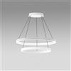 Gea luce CRISEIDE S/2G - LAMPADARIO A SOSPENSIONE 2 LUCI BIANCO A LED 3000K 4000LM 75W(35W+40W) DIMMERABILE