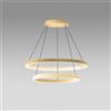 Gea luce CRISEIDE S/2G - LAMPADARIO A SOSPENSIONE 2 LUCI ORO A LED 3000K 3800LM 75W(35W+40W) DIMMERABILE