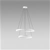 Gea luce CRISEIDE S/2P - LAMPADARIO A SOSPENSIONE 2 LUCI BIANCO A LED 3000K 3200LM 60W(25W+35W) DIMMERABILE