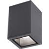Gea luce GES1010- PLAFONIERA QUADRATA IN ALLUMINIO COLORE GRIGIO ANTRACITE 1 LUCE ATTCCO E27 IP65