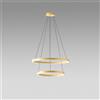 Gea luce CRISEIDE S/2P - LAMPADARIO A SOSPENSIONE 2 LUCI ORO A LED 3000K 3000LM 60W(35W+25W) DIMMERABILE