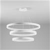 Gea luce CRISEIDE S/3 - LAMPADARIO A SOSPENSIONE BIANCO A LED 3 CERCHI 3000K 6900LM 125W(35W+40W+50W) DIMMERABILE