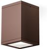 Gea luce GES1012- PLAFONIERA QUADRATA IN ALLUMINIO COLORE RUGGINE 1 LUCE ATTCCO E27 IP65