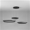 Gea luce CRISEIDE S/3D - LAMPADARIO A SOSPENSIONE 3 LUCI NERO A LED DIMMERABILE 100W(25W+35W+40W) 5100LM 3000K