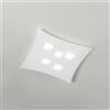 Gea luce ISOTTA P/M - PLAFONIERA COLORE BIANCO IN METALLO E ALLUMINIO 5 LUCI ATTACCO GX53