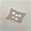 Gea luce ISOTTA P/M - PLAFONIERA COLORE TORTORA IN METALLO E ALLUMINIO 5 LUCI ATTACCO GX53