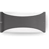 Gea luce GES1031- APPLIQUE IN ALLUMINIO A LED 4000K 10W 550LM IP54 22X10CM GRIGIO ANTRACITE