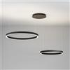 Gea luce CRISEIDE SS/2D - SOSPENSIONE NERA A LED 3000K 3800LM 75W(35W+840W) DIMMERABILE