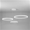 Gea luce CRISEIDE SS/3D - LAMPADARIO A SOSPENSIONE 3 LUCI BIANCO A LED 3000K 6700LM 125W(35W+40W+50W) DIMMERABILE