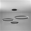 Gea luce CRISEIDE SS/3D - LAMPADARIO A SOSPENSIONE 3 LUCI NERO A LED 3000K 6900LM 125W(35W+40W+50W) DIMMERABILE