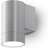 Gea luce GES1062- APPLIQUE 1 LUCE ATTCACO GU10 COLORE GRIGIO ALLUMINIO IN ALLUMINIO IP54 H.11,5CM