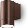 Gea luce GES1063- APPLIQUE 1 LUCE ATTCACO GU10 COLORE MARRONE IN ALLUMINIO IP54 H.11,5CM