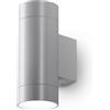 Gea luce GES1066- APPLIQUE 1 LUCE ATTCACO GU10 COLORE GRIGIO ALLUMINIO IN ALLUMINIO IP54 H.16CM
