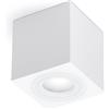 Gea luce GES1070- PLAFONIERA ALLUMINIO BIANCO QUADRATA 1 LUCE ATTACCO GU10 9X9CM