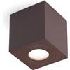 Gea luce GES1072- PLAFONIERA ALLUMINIO MARRONE 1 LUCE ATTACCO GU10 9X9CM