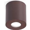 Gea luce GES1075- PLAFONIERA ALLUMINIO MARRONE TONDA 1 LUCE ATTACCO GU10 D.9CM