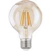 Gea luce GLA256V- LAMPADINA ATTACCO E27 D.12,5CM 2200K 1200lm 12W GLOBO VETRO AMBRATO