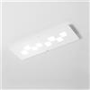 Gea luce BILBAO P/G - ACCIAIO PLAFONIERA BIANCO 8 LUCI ATTACCO GX53 80CM
